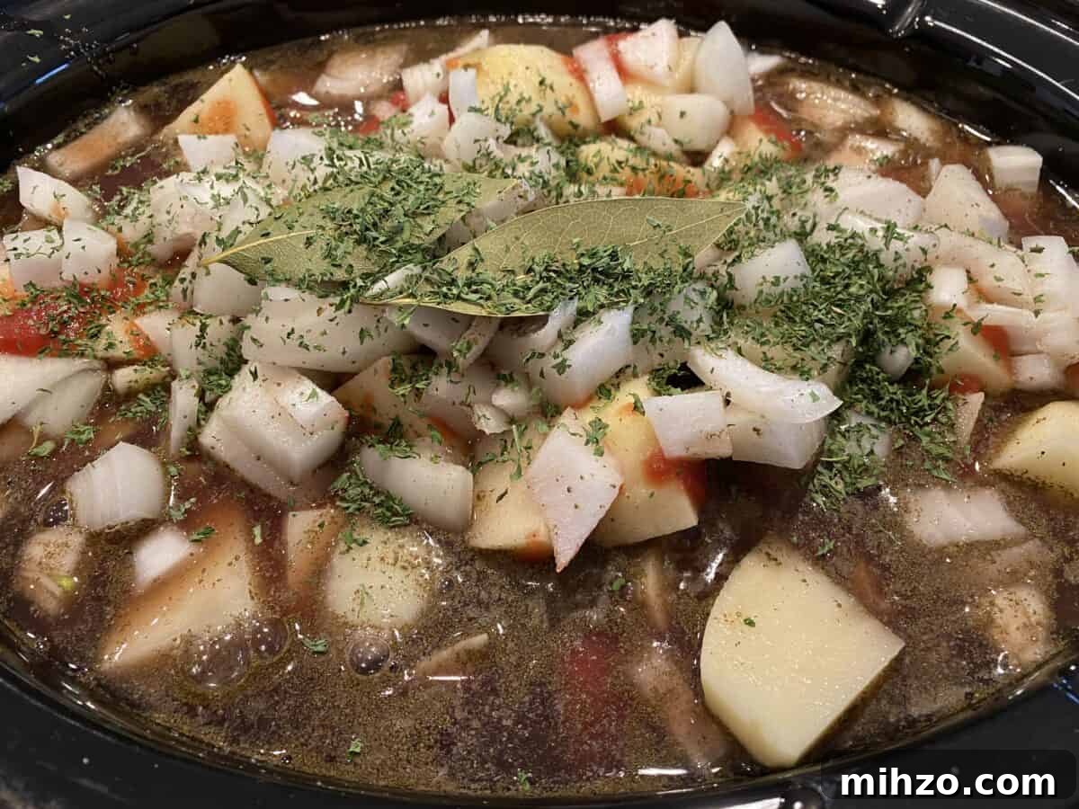 Classic Irish Beef Stew Recipe for Tender, Rich Flavor 9 Stew ingredients in the Crockpot