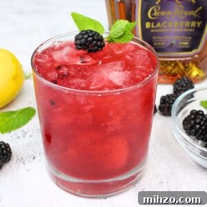 blackberry smash cocktail with crown royal blackberry dinners done quick featured image
