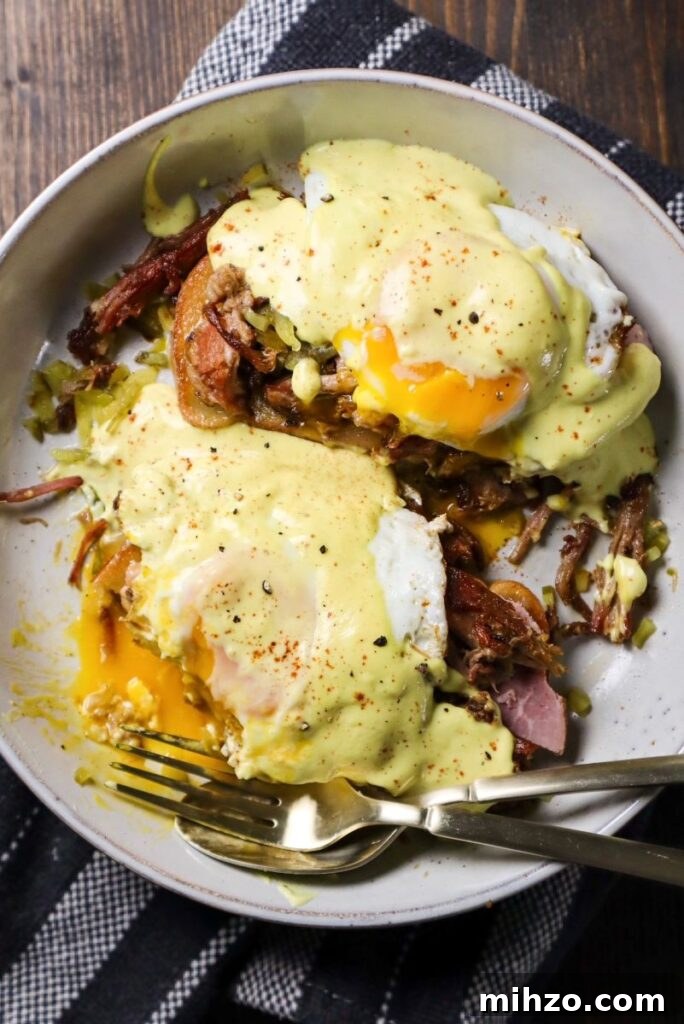 Cuban Pulled Pork Eggs Benedict with Tangy Mustard Cream Sauce 3 Cuban Eggs Benedict- Must Love Garlic