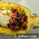 Teriyaki Chicken Pineapple Bowls