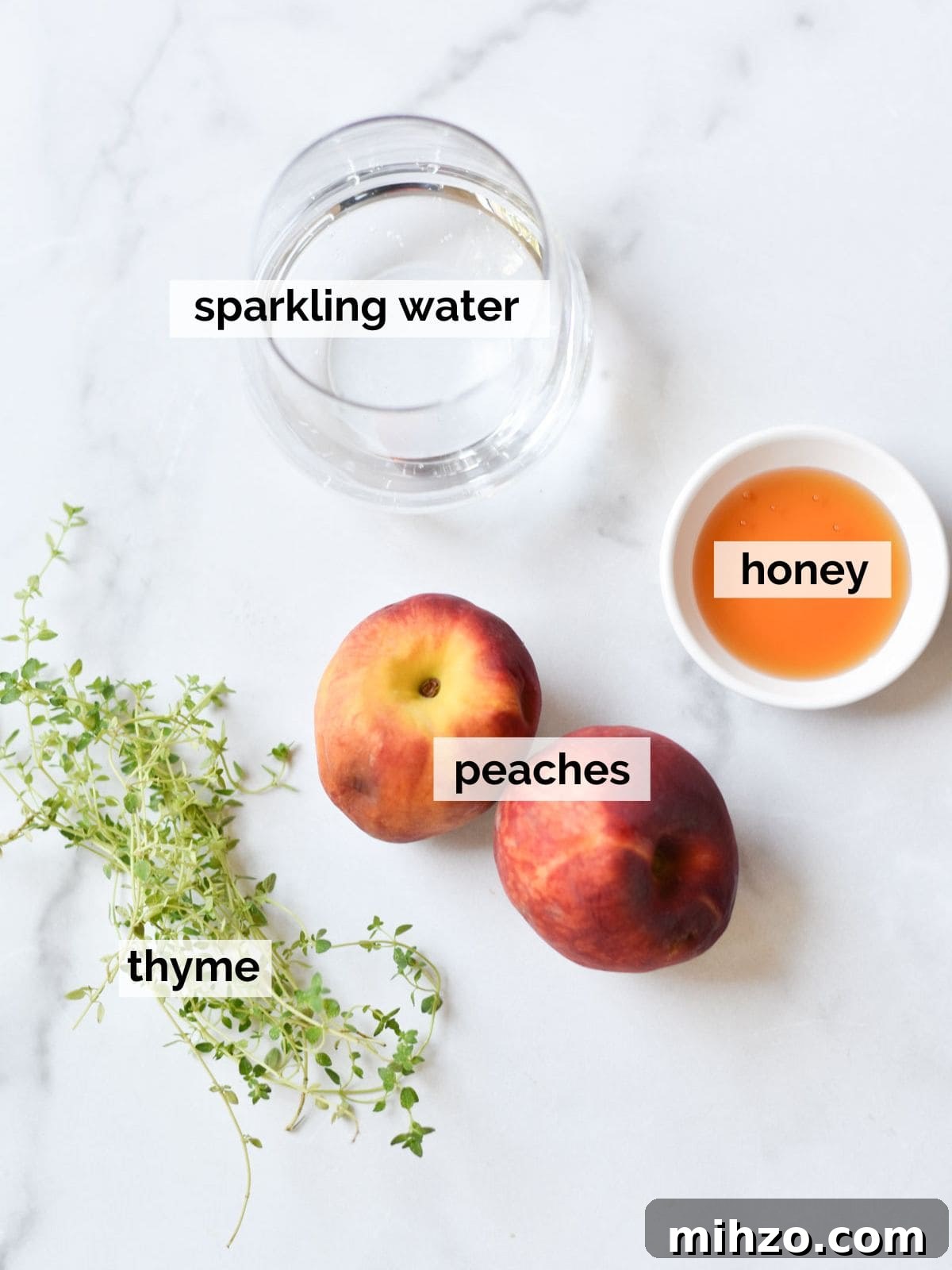 Refreshing Peach Mocktail Recipe for Summer Parties 3 Ingredients for peach mocktails.