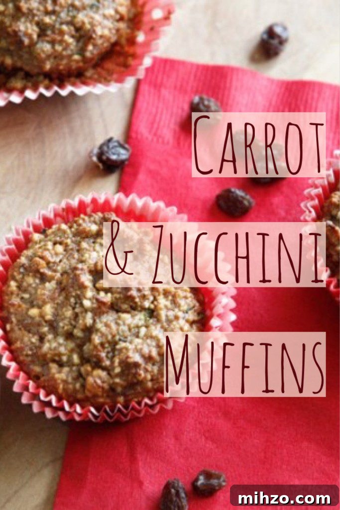 Carrot Zucchini Muffins with Honey and Cinnamon 3 Carrot and Zucchini Muffins