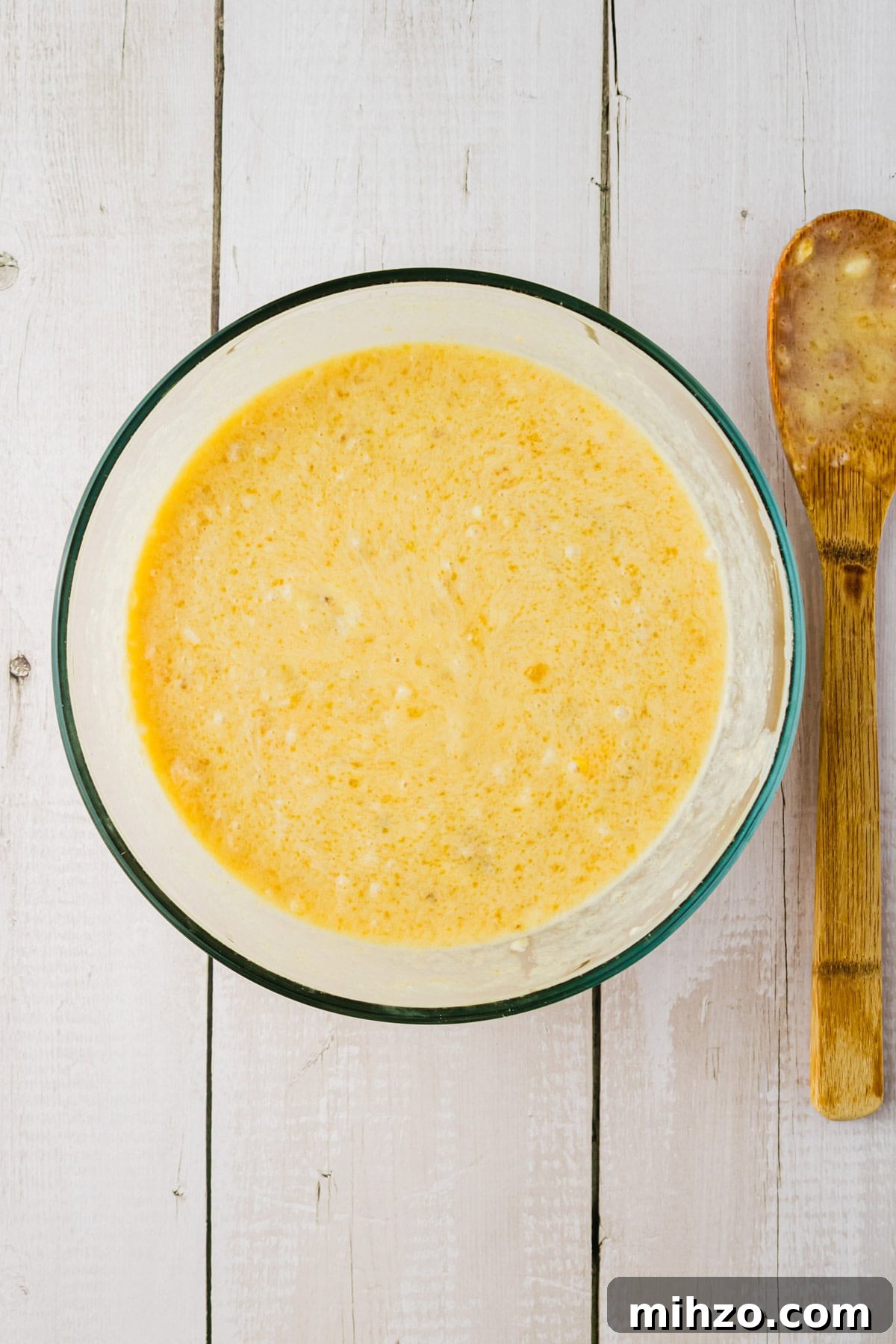 Brown Butter Banana Bread Bars Recipe — Moist Banana Bars 6 Mixing the batter.