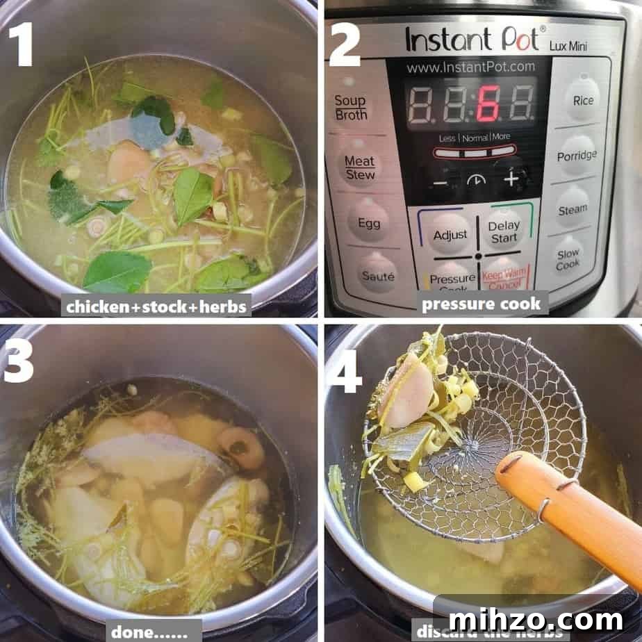 Instant Pot Tom Kha Gai: Creamy Thai Coconut Chicken Soup Recipe 5 pressure cooking chicken and making stock in instant pot