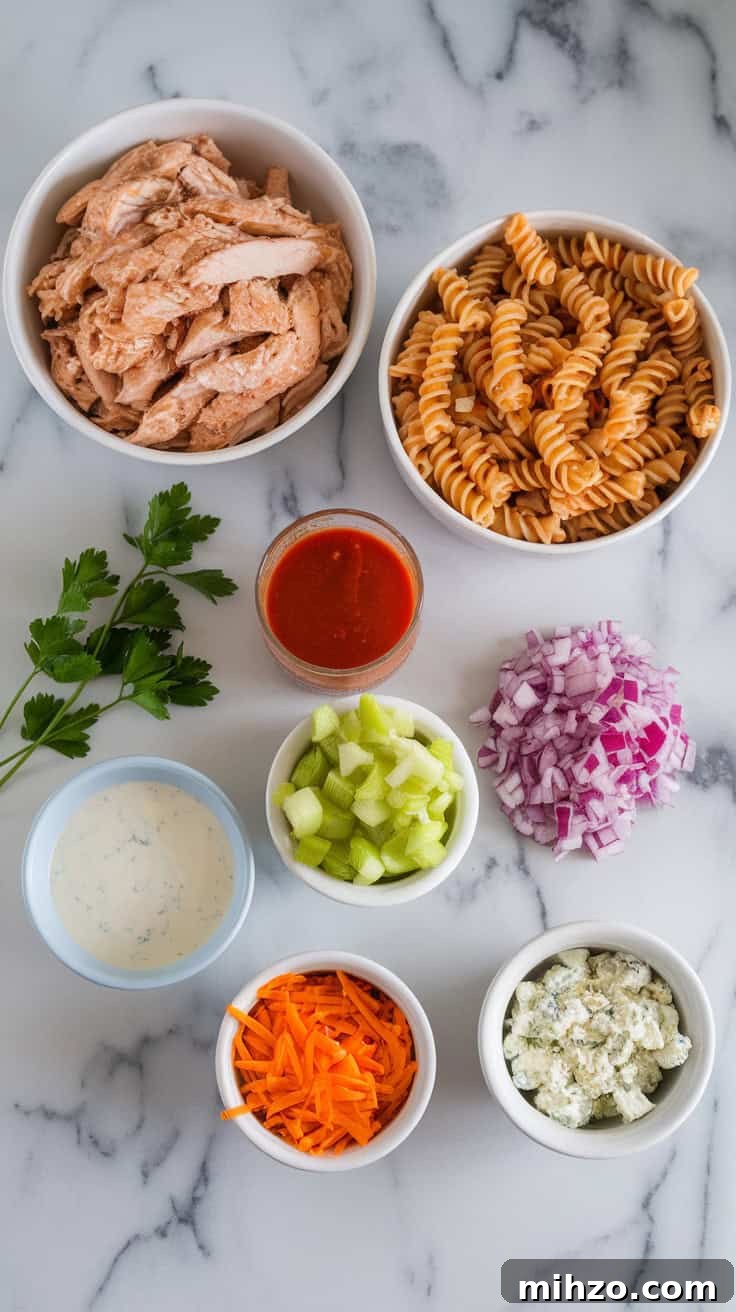 Buffalo Chicken Pasta Salad