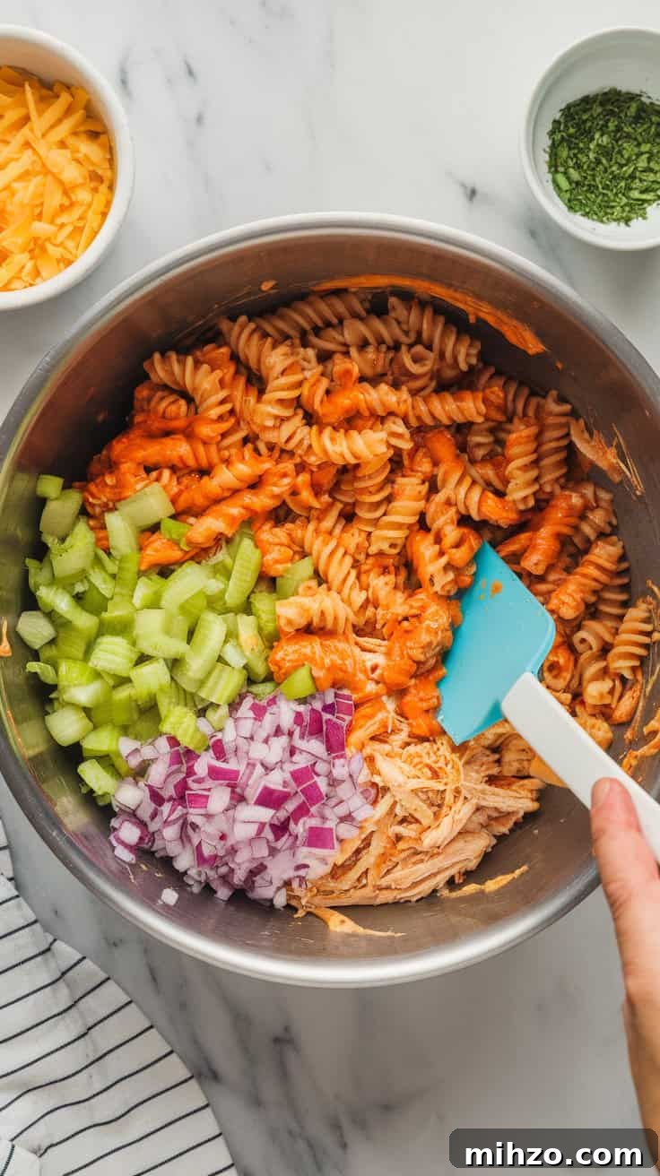 Buffalo Chicken Pasta Salad