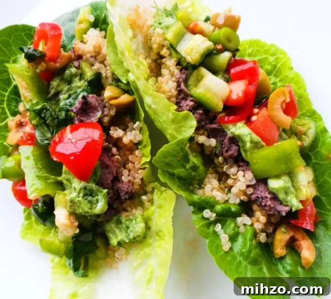 15 Simple Alkaline Diet Recipes for Everyday Meals 13 Vegan lettuce wraps with quinoa and beans