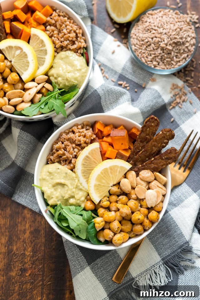 30 High-Protein Vegan Recipes for Muscle and Energy 6 Fall Farro Protein Bowl