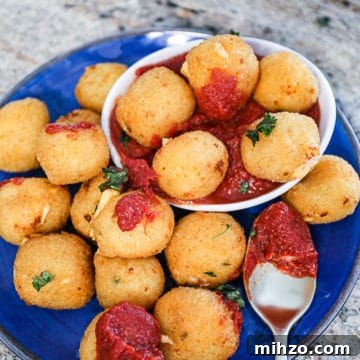 Air Fryer Mac and Cheese Balls from Premade or Frozen 8 Air Fryer Mac And Cheese Balls with dipping sauce