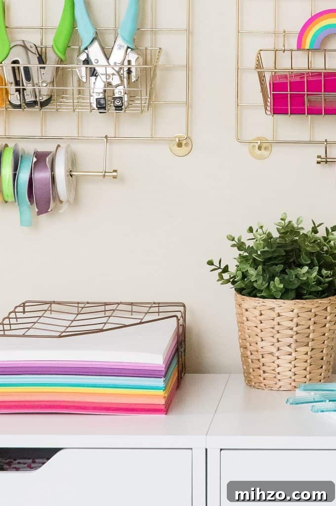 Craft Room Makeover Ideas: Transform Your Creative Space 8 Wire wall organization for craft room