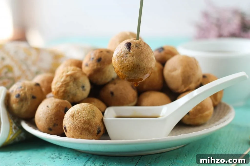 Chocolate Chip Pancake Bites Recipe — Mini Pancakes for Breakfast 4 PaleOMG Chocolate Chip Pancake Bites