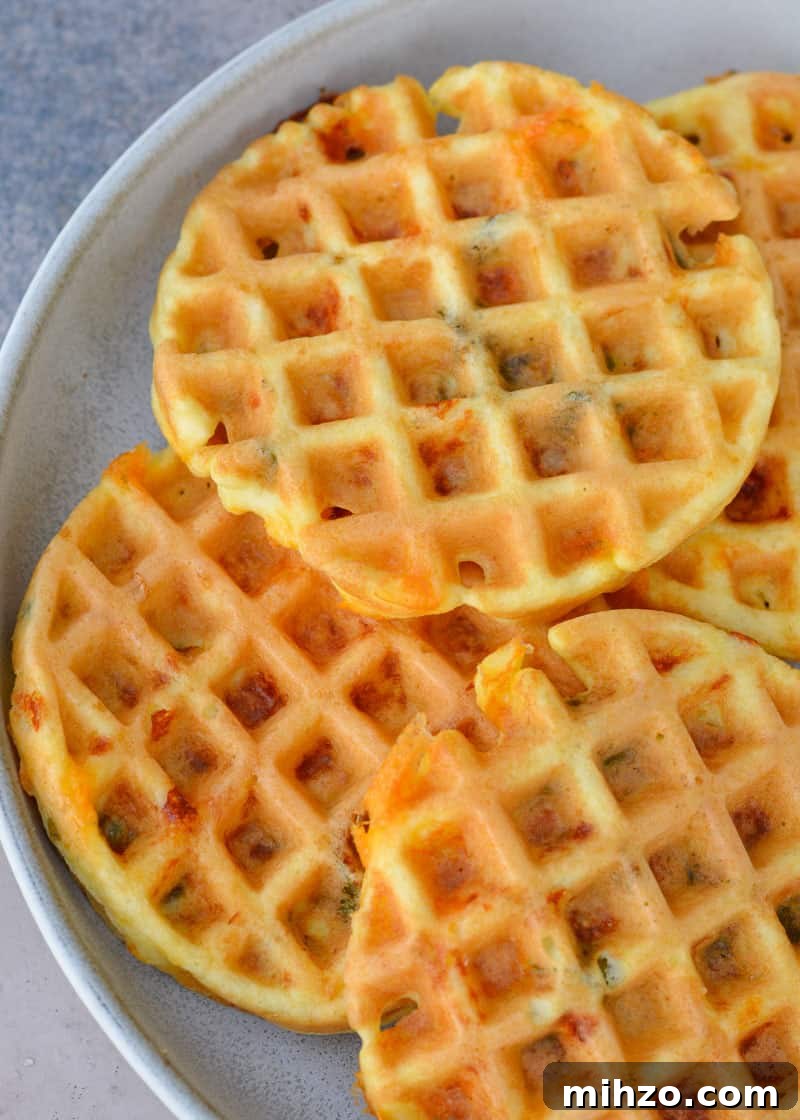 This Jalapeño Cheddar Chaffle recipe is perfect for keto meal prep!