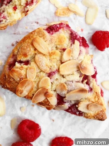 raspberry almond scones