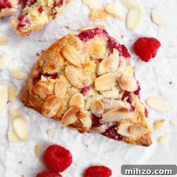 raspberry almond scones
