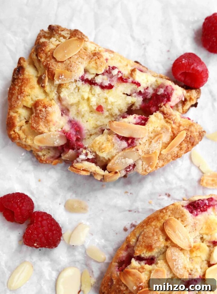 raspberry almond scones soft texture