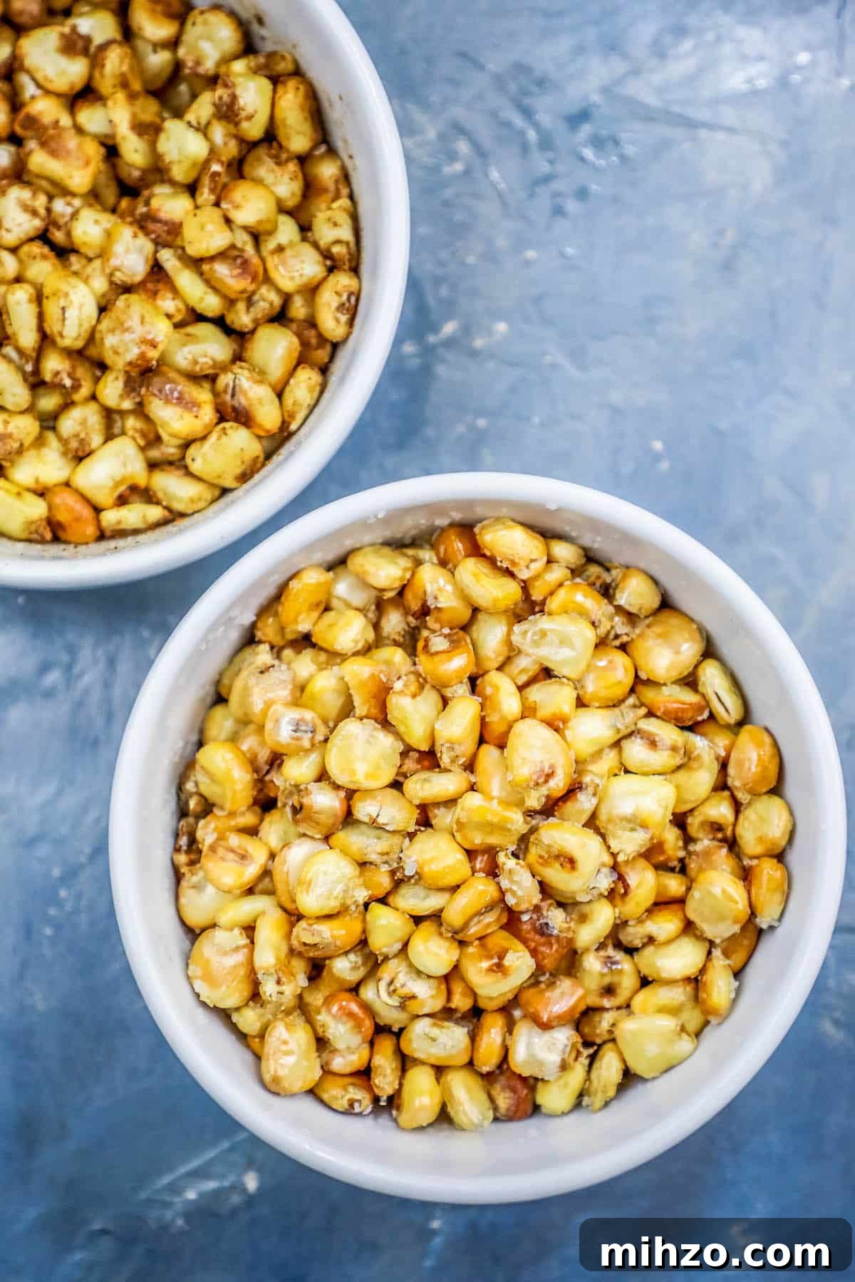 Crispy Homemade Corn Nuts: Fried or Baked Recipes 7 picture of homemade corn nuts in a bowl