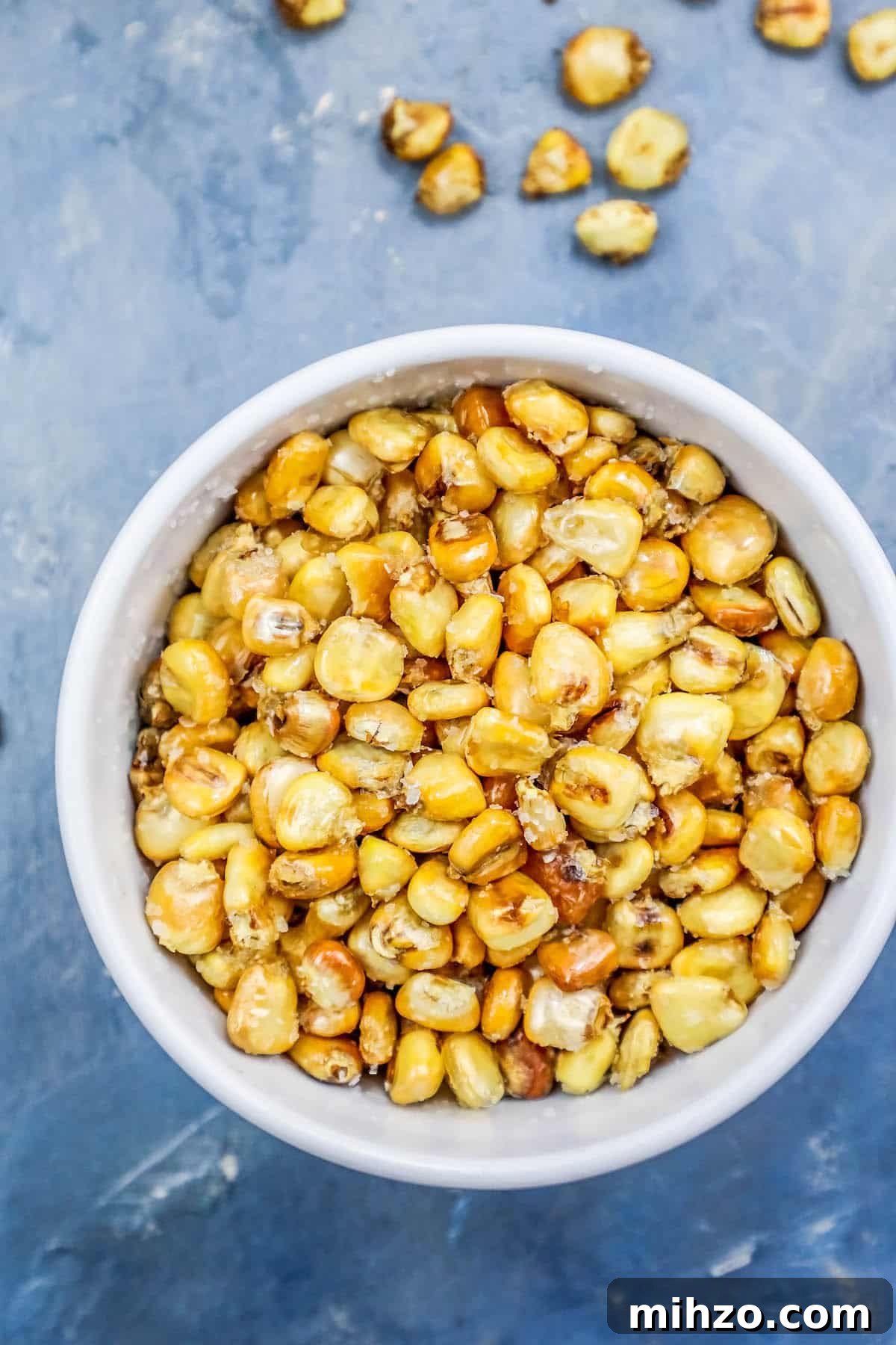 Crispy Homemade Corn Nuts: Fried or Baked Recipes 4 picture of homemade corn nuts in a bowl