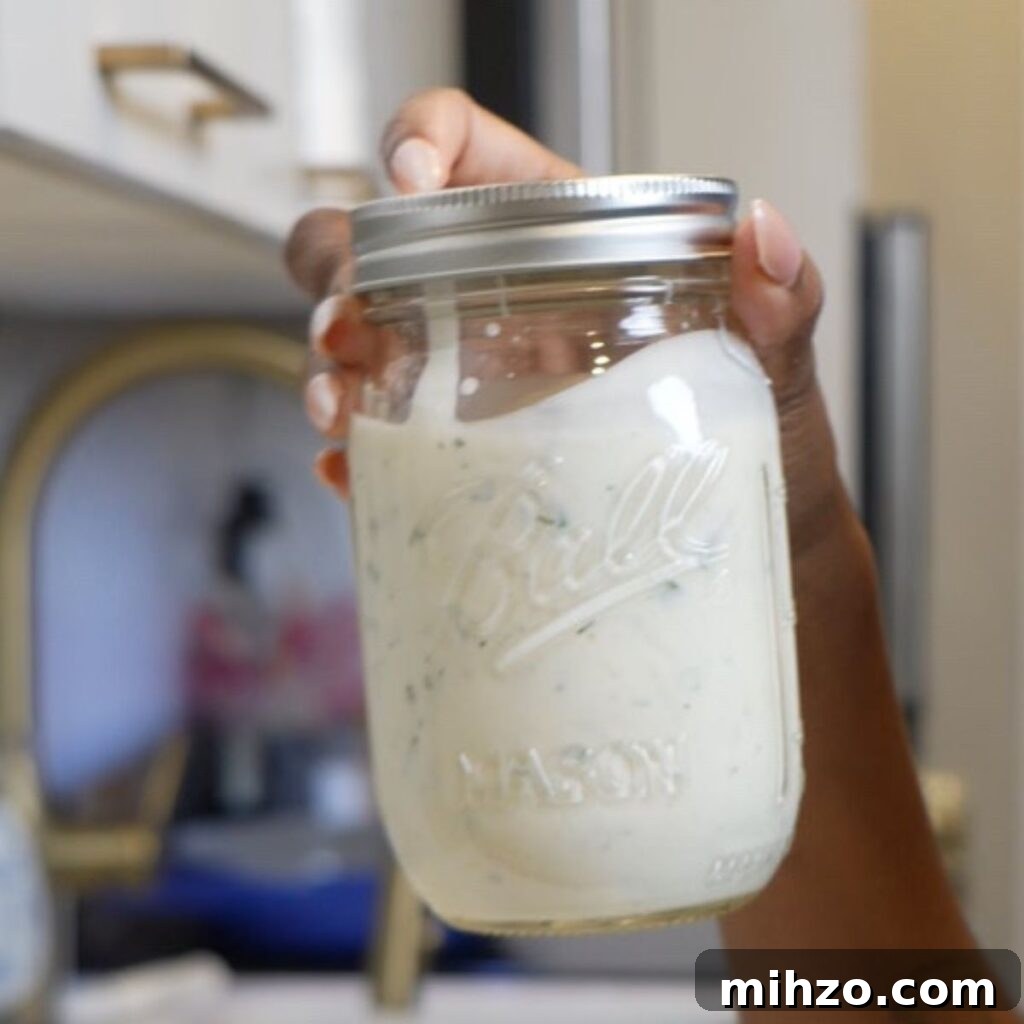 Buttermilk ranch in a jar.