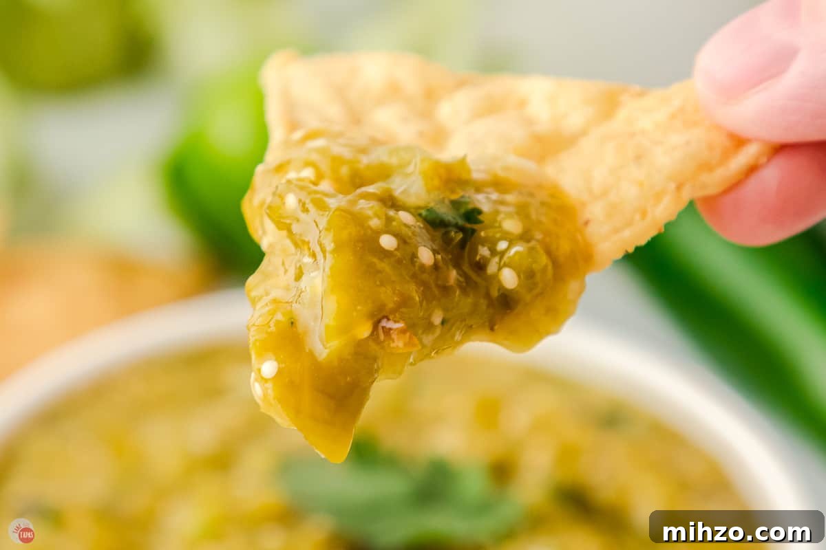 homemade green tomatillo salsa