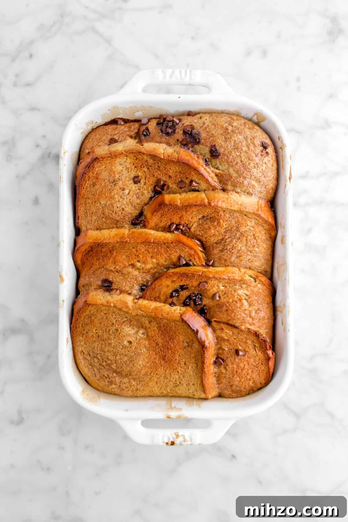 Overnight Gingerbread Chocolate Chip French Toast Bake 17 baked french toast casserole in casserole