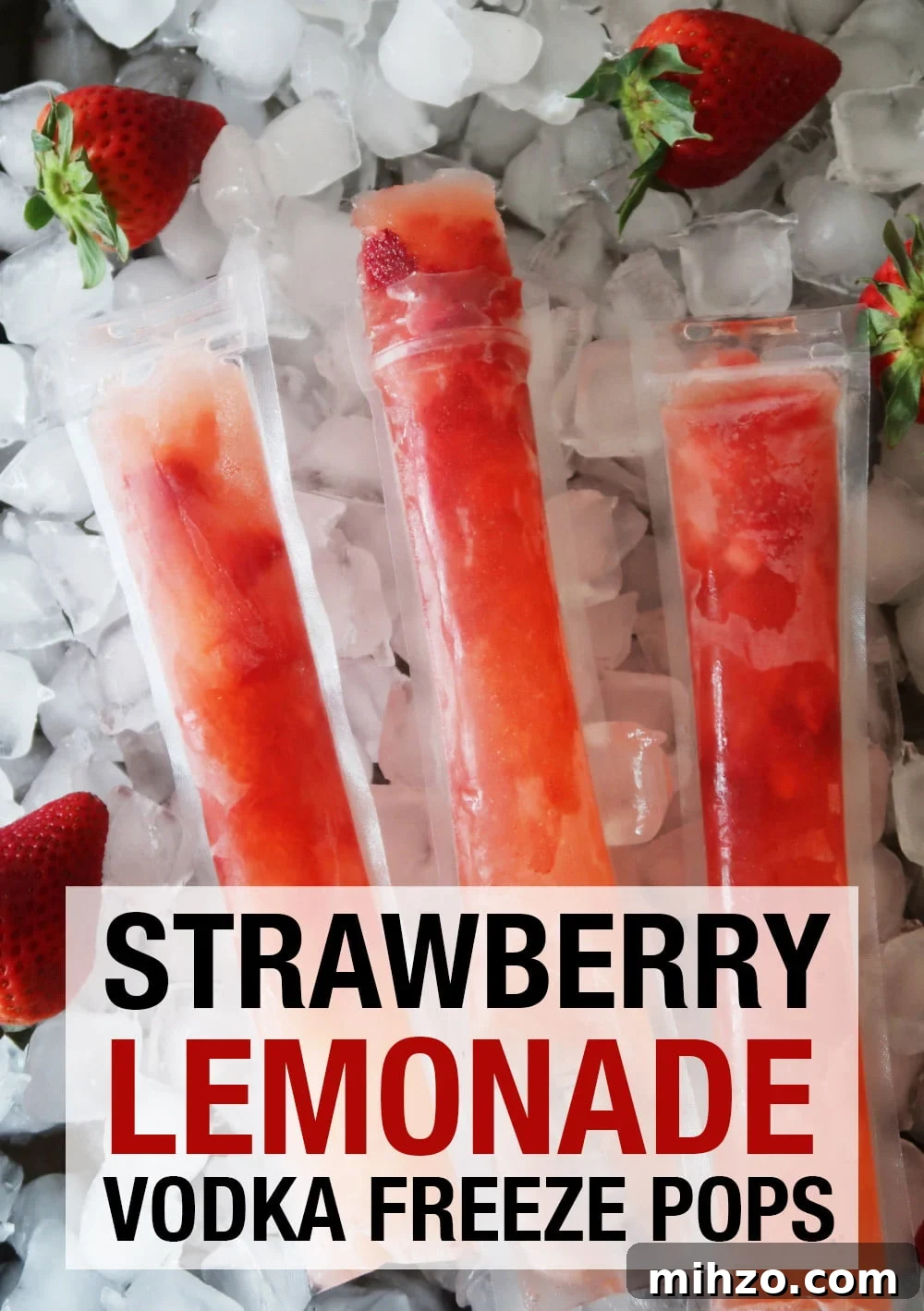 Strawberry Lemonade Vodka Freeze Pops Recipe 4 Strawberry Lemonade vodka freeze pop