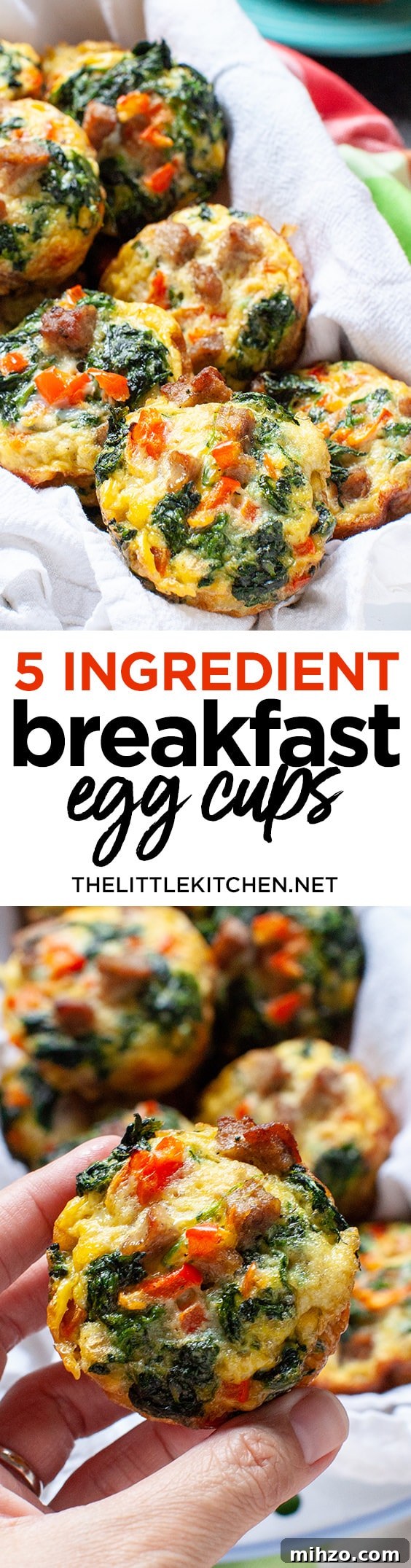 Five Ingredient Breakfast Egg Cups from thelittlekitchen.net Five Ingredient Breakfast Egg Cups from thelittlekitchen.net