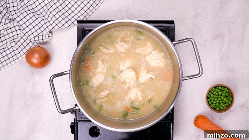 Gluten-Free Soup Dumplings Recipe: How to Make Juicy Xiao Long Bao 12 Dumplings cooking in the soup pot with broth and vegetables.