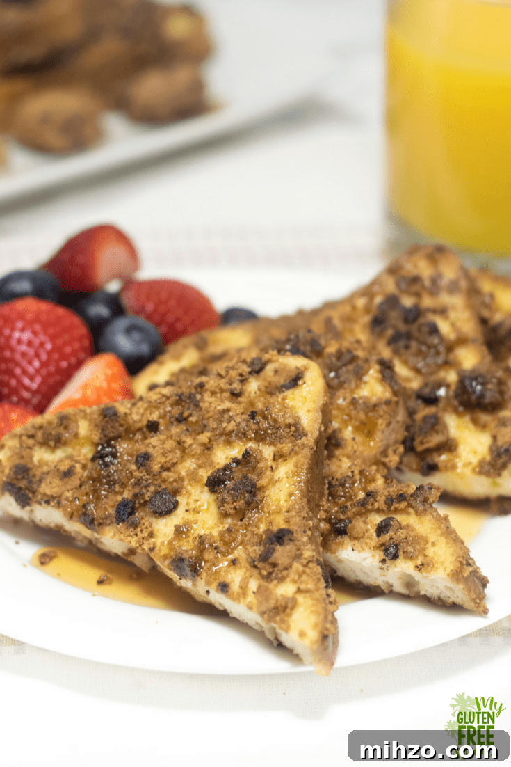 Chocolate Chip Cookie Crusted French Toast (Gluten-Free) 2 Cookie Crusted French Toast