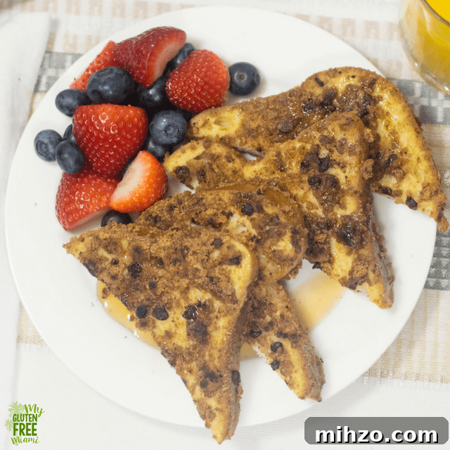Chocolate Chip Cookie Crusted French Toast (Gluten-Free) 3 Cookie Crusted French Toast