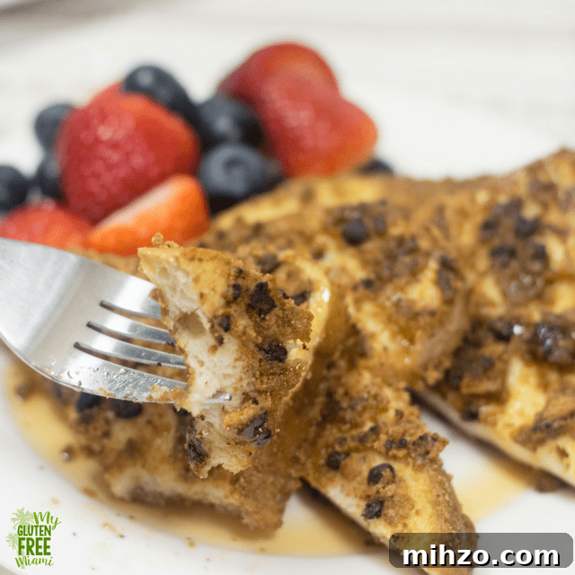 Chocolate Chip Cookie Crusted French Toast (Gluten-Free) 6 Cookie Crusted French Toast