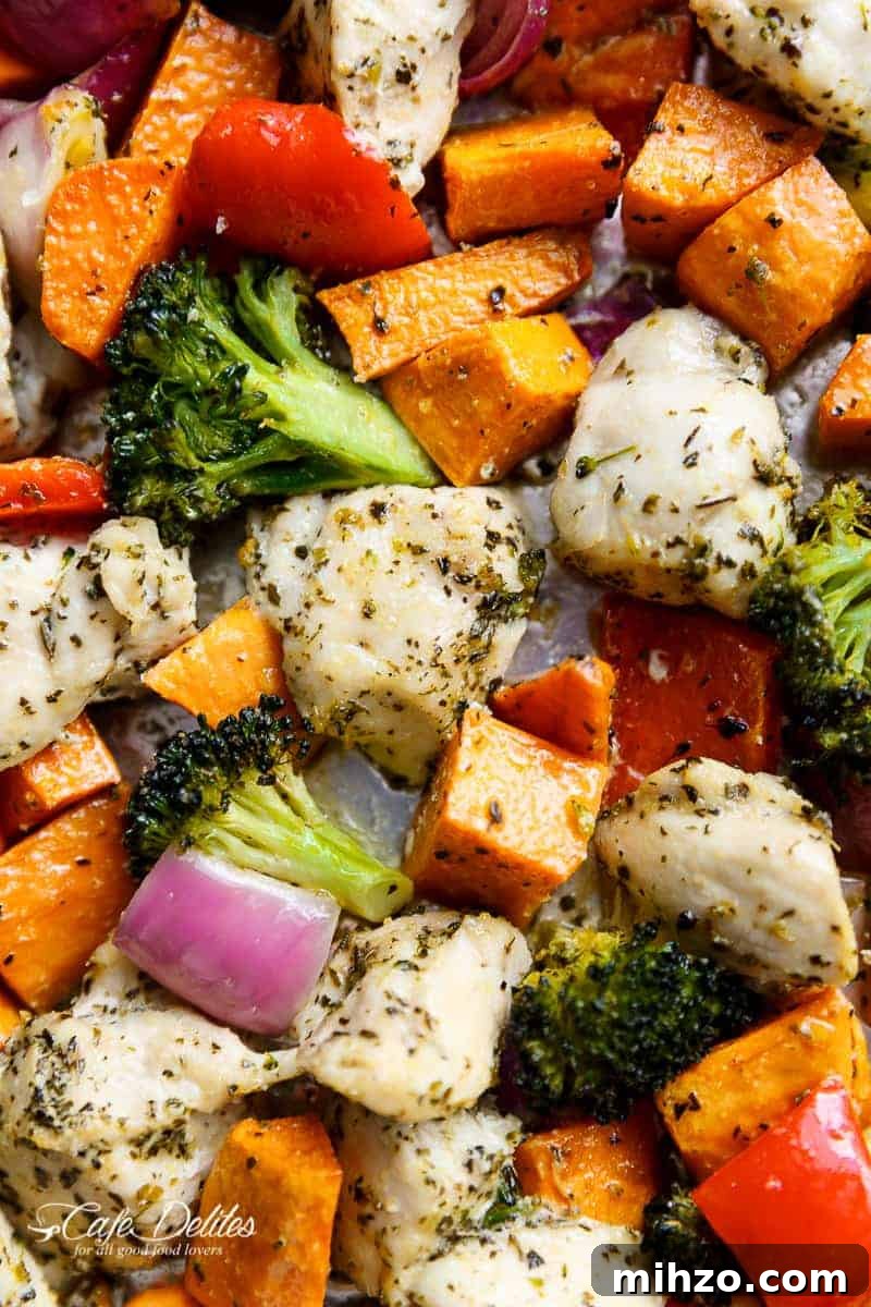 Roasted Chicken with Maple-Glazed Sweet Potatoes 12 Zoom in image of garlic-herb-chicken-sweet-potato-meal-prep
