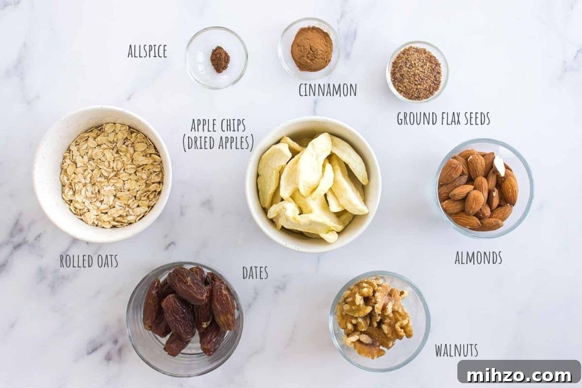 Apple Pie Energy Bites ingredients