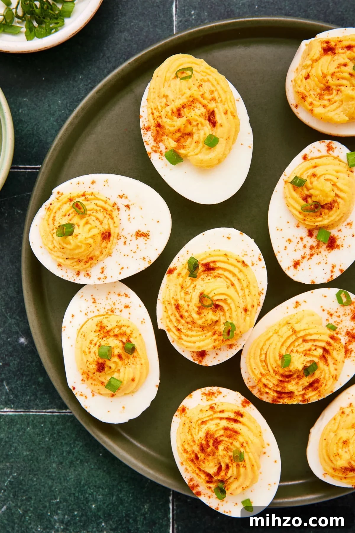Deviled Eggs with Smoky Paprika Seasoning 6 Cooling hard boiled eggs