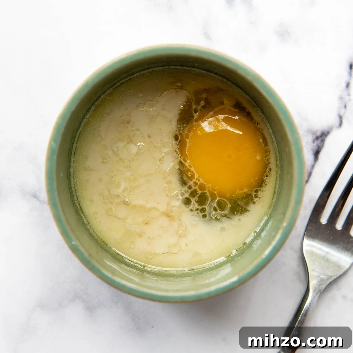 Fluffy 2-Minute Oatmeal Mug Cake — No Flour Mug Cake 3 liquid ingredients to make mug cake.
