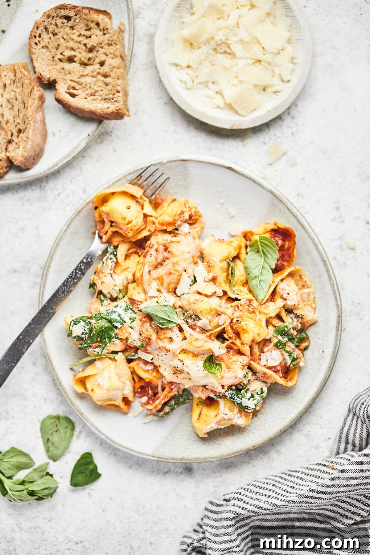 Lighter Baked Tortellini with Creamy Tomato Sauce 2 baked tortellini