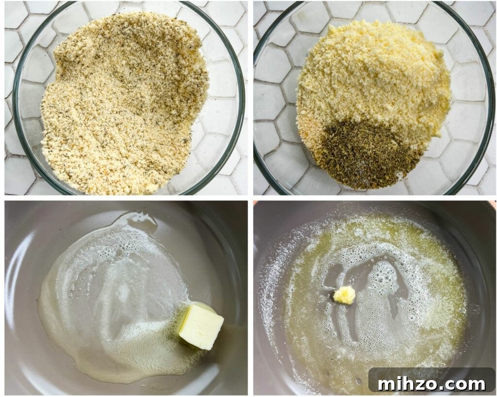 Lemon Garlic Chicken Pasta with Creamy Parmesan Sauce 9 creamy lemon garlic chicken cream sauce in a pan