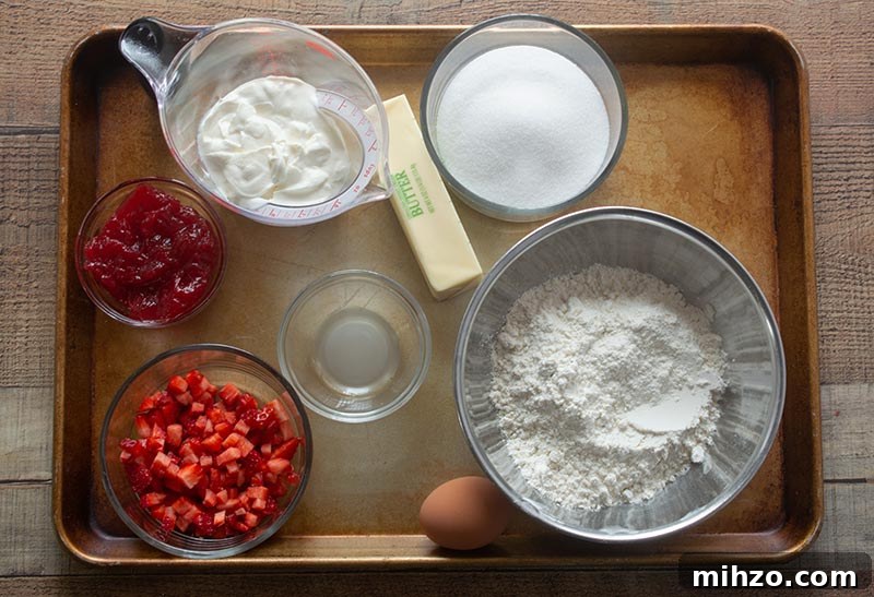 Fresh Strawberry Cupcakes with Strawberry Buttercream Ingredients