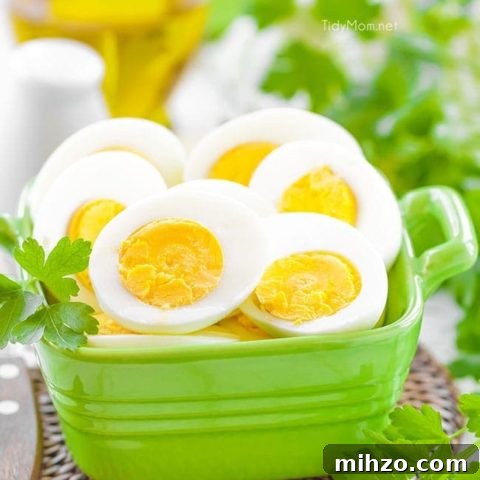 Learn how to cook PERFECT HARD BOILED EGGS every time at TidyMom.net