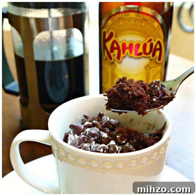 Coffee & Kahlua Crazy Cake in a Mug