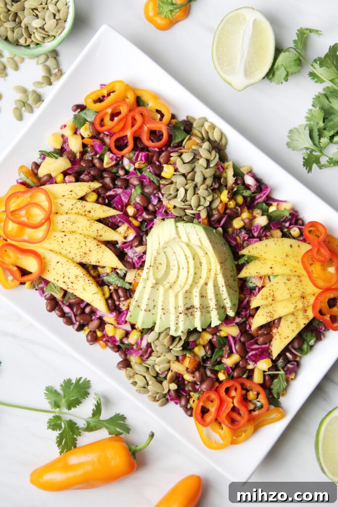 65 Plant-Based Recipes to Try for Veganuary and Year-Round Meals 11 Rainbow Mexican Black Bean Salad