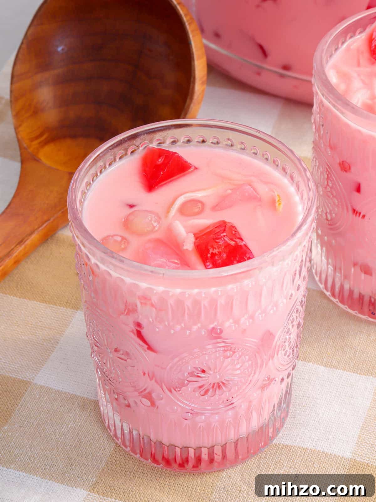 Buko Salad Drink Recipe: Refreshing Filipino Coconut Cooler 6 Buko Salad Drink in a glass.