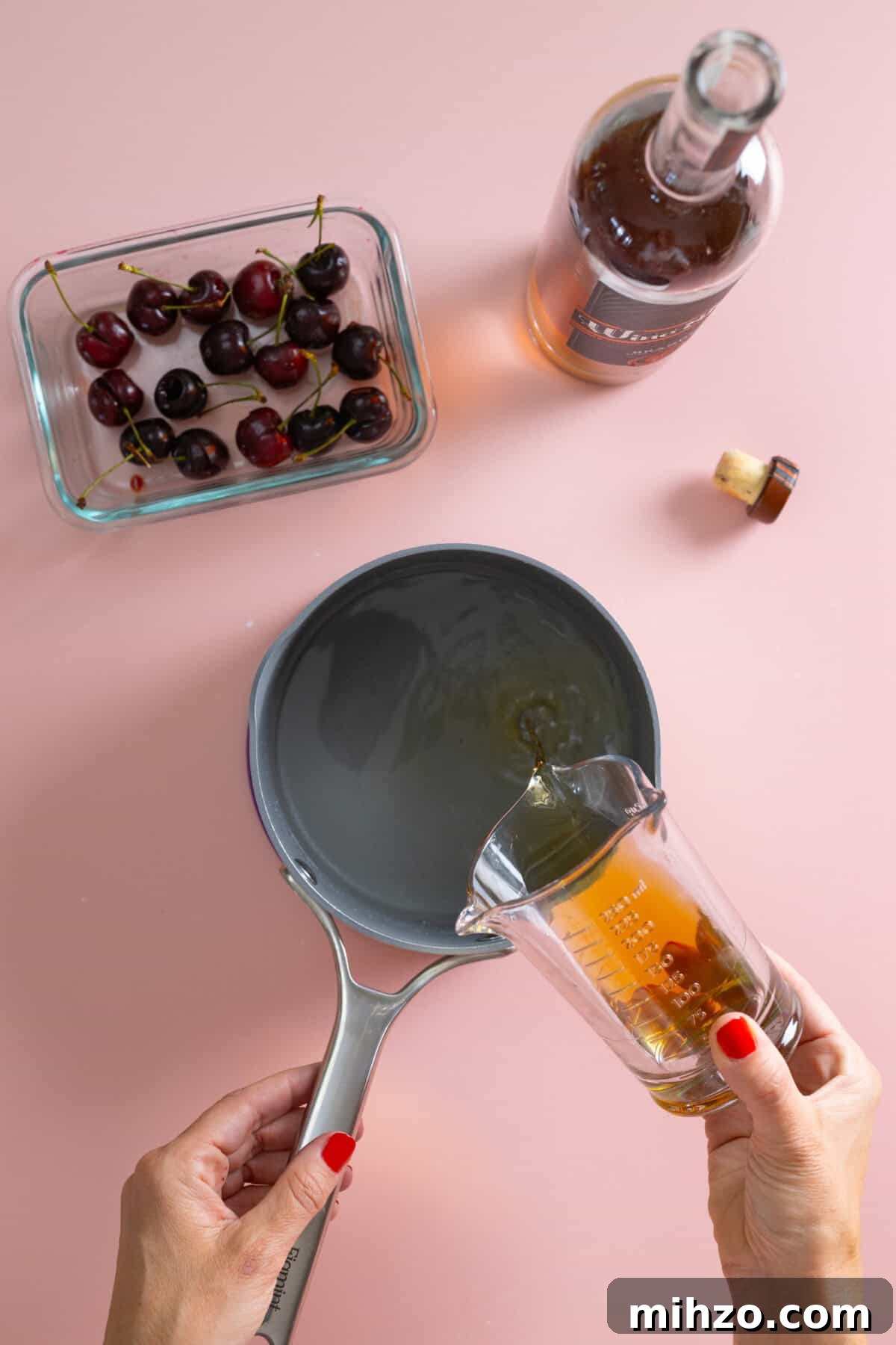adding brandy to simple syrup