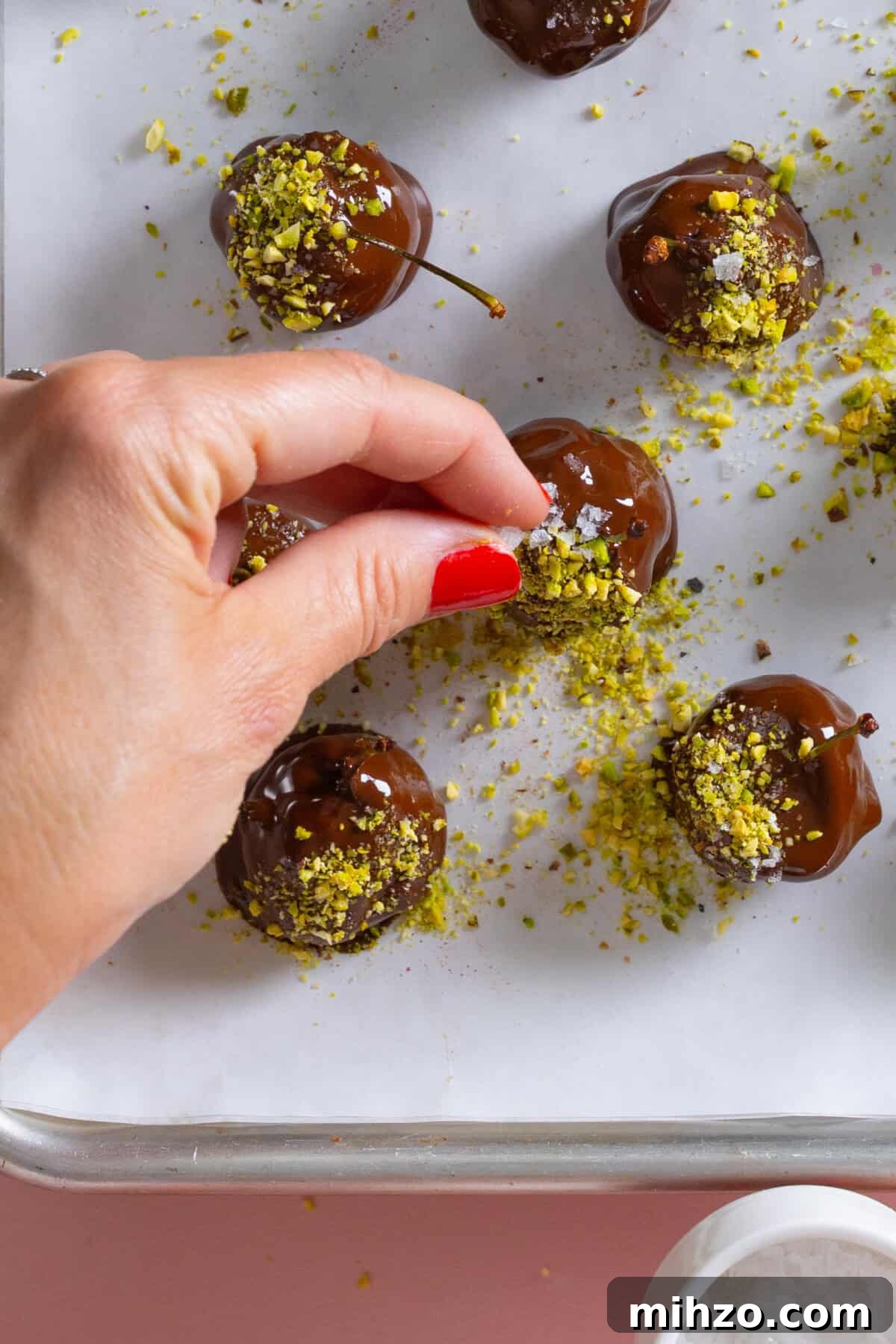 Adding salt to Chocolate Prune Cherry Bombs