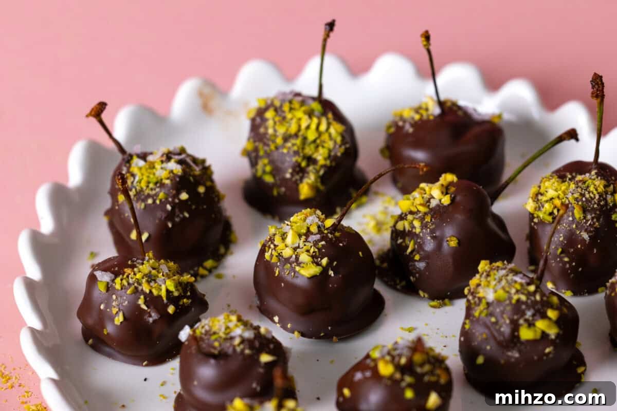 Chocolate Prune Cherry Bombs close up