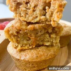Gluten-Free Carrot Cake Muffins with Cream Cheese Swirl 7 Mini carrot cake muffins