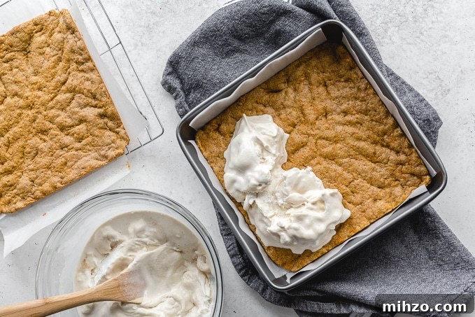 Dairy-free ice cream sandwiches being assembled.