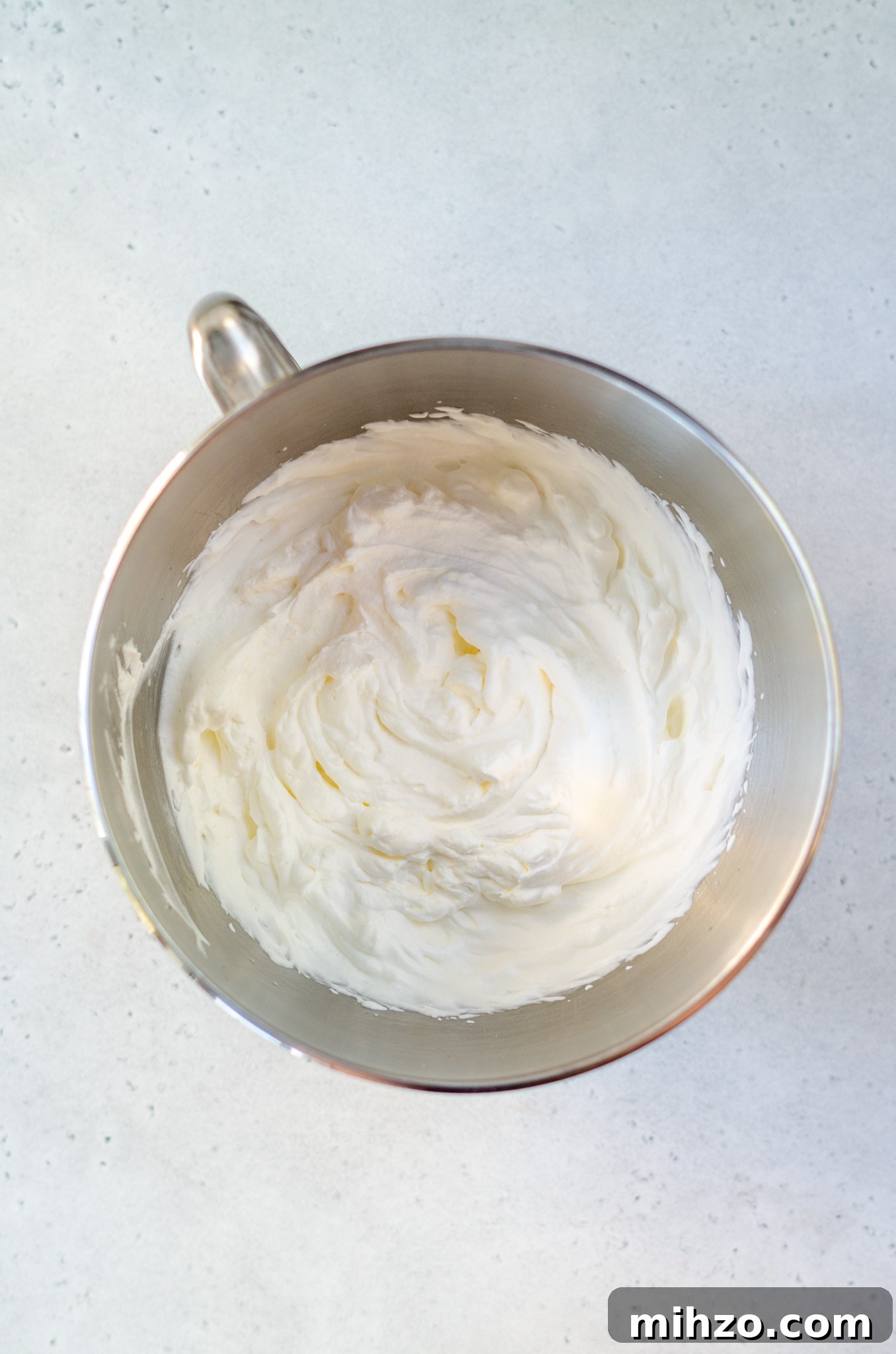 whipped cream in a bowl