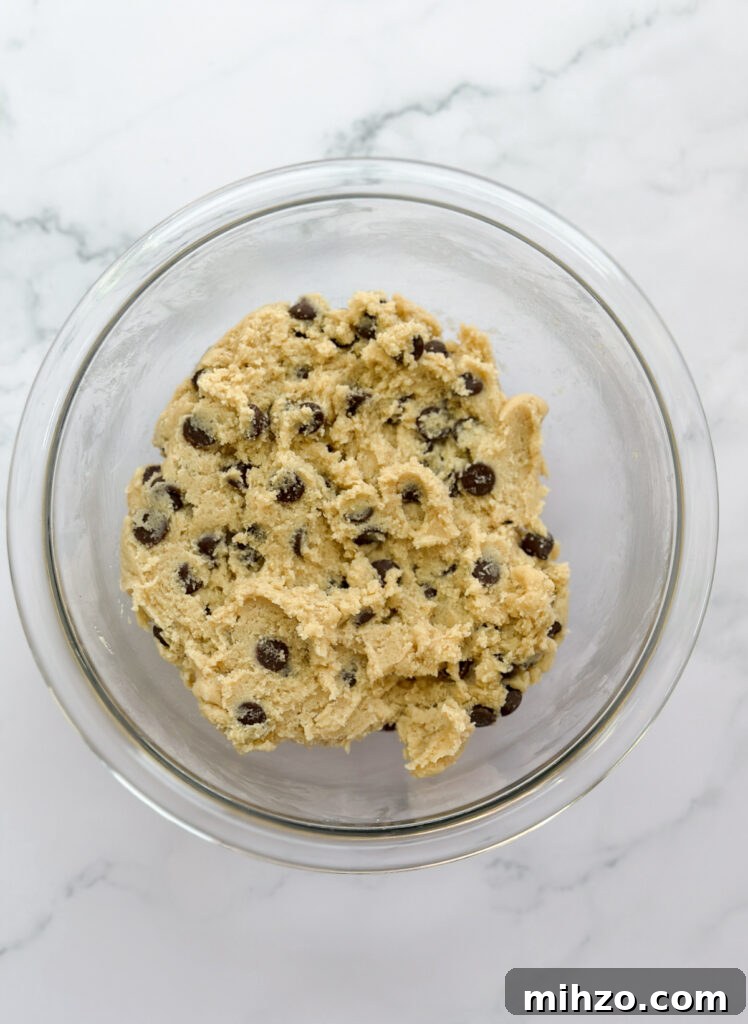 cookie dough with chocolate chips added.