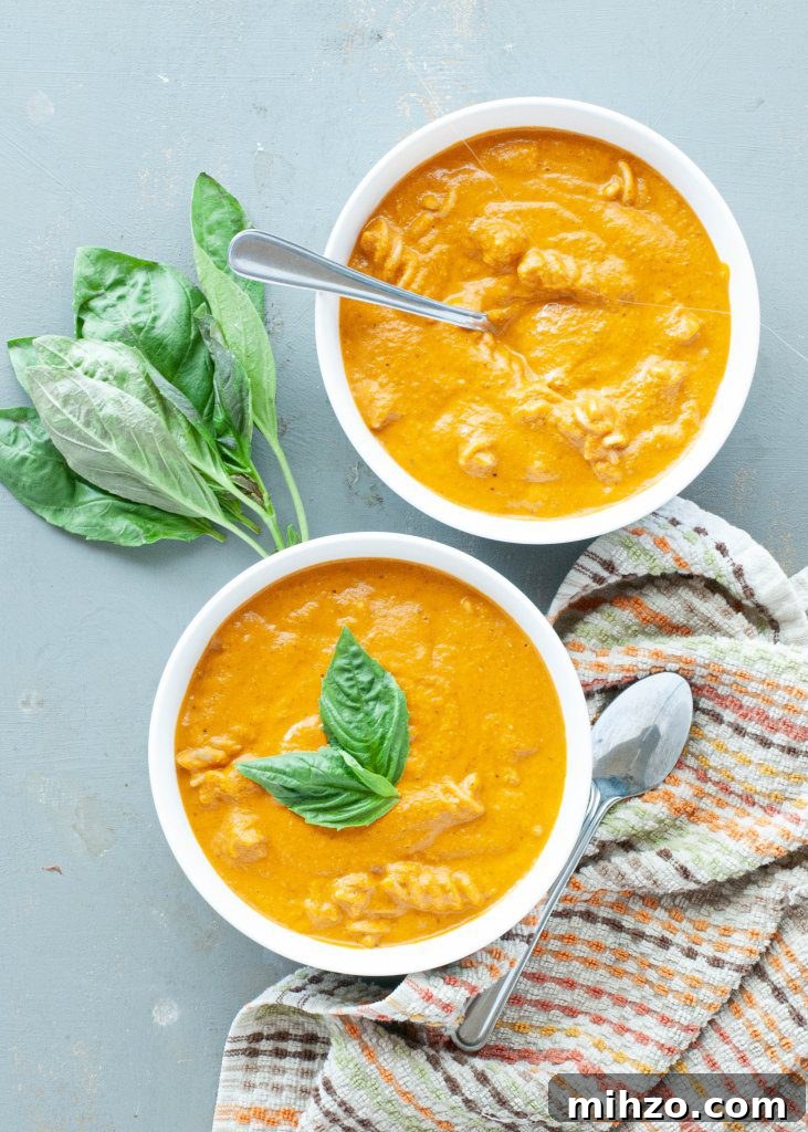 Creamy Dairy-Free Tomato Basil Soup (Vegan + Recipe Video) 2 gluten-free-vegan-tomato-basil-soup