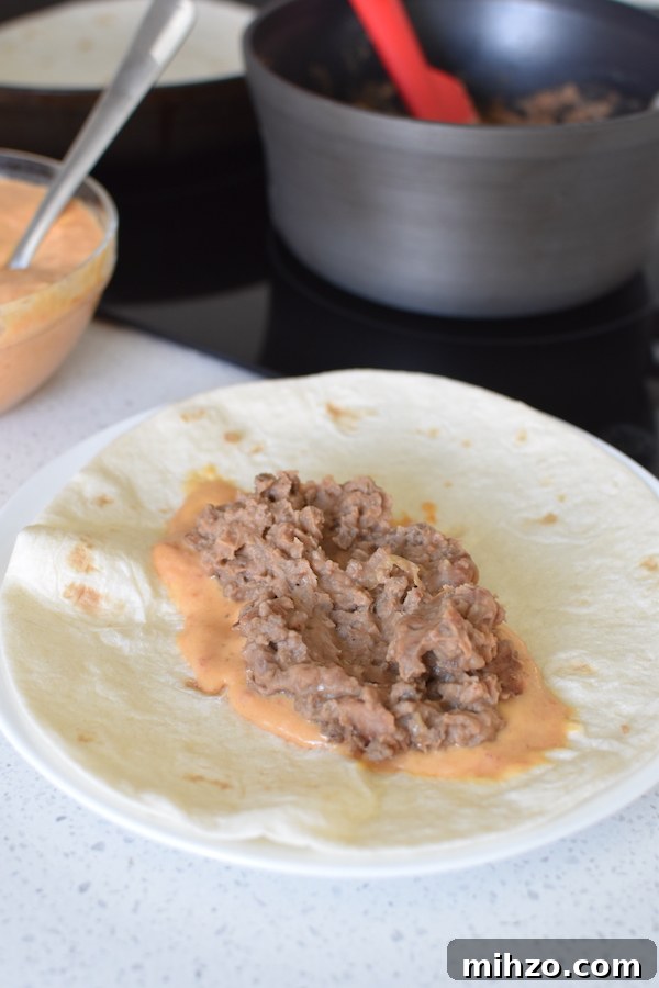Loaded Beef, Bean & Cheese Burritos with Homemade Salsa 3 beef bean and cheese burrito
